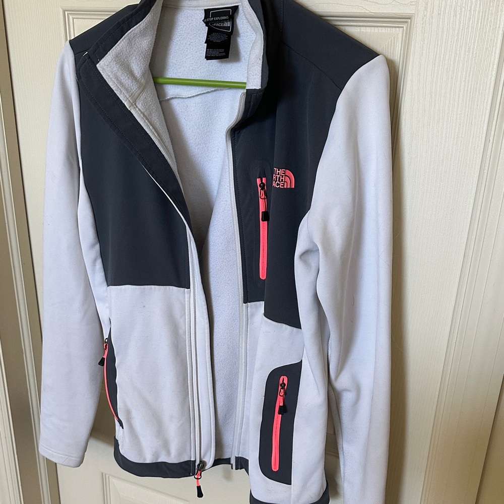 The North Face Black and White Jacket with Pink Accents